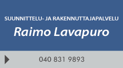 SUUNNITTELU- JA RAKENNUTTAJAPALVELU RAIMO LAVAPURO logo
